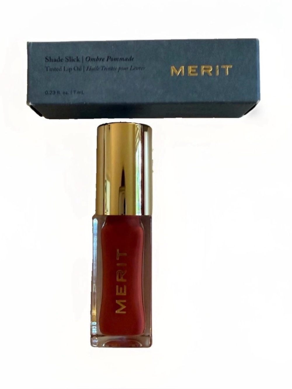 MERIT Shade Slick Tool Oil Pink Beet Full Size 0.23oz/7mL New In Box - Picture 2 of 7